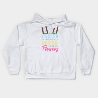 Broken Fence and Flowers Kids Hoodie